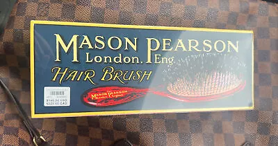 New Mason Pearson:Junior Bristle/Nylon Hair Brush - Ruby Red BN2 • $195