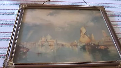 Thomas Moran Framed Art Print  Glorious Venice 20 1/4 X 16 1/4 Gesso Frame 1930s • $69.99