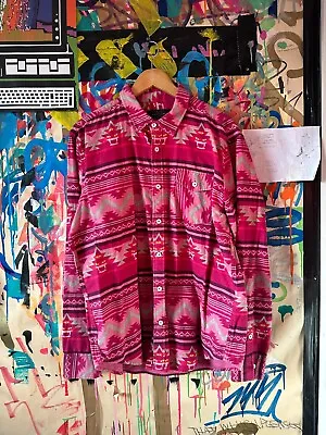 Vintage Mishka MNWKA - Aztec Faces Shirt - Pink - Large • £50