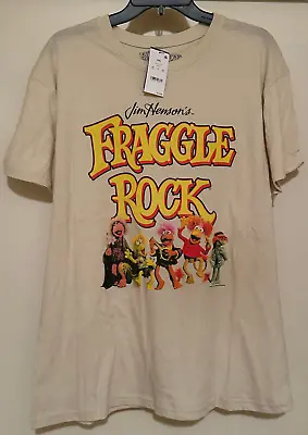 Jim Henson's Fraggle Rock Muppets Graphic T Shirt Cream Size Mens 2XL *NEW* • $19.99