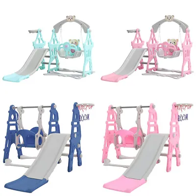 £79.95 • Buy Kids Slide Swing Set Climber Toy Toddler Slider Indoor Outdoor Playground Garden