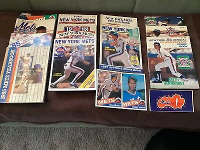 1985-1990 NY Mets Lot. Yearbooks Programs Ticket Stubs Etc. 12+ Collectibles • $14.99