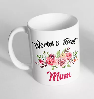 World Best Mum Design Cup Ceramic Novelty Mug Gift Coffee Tea   Mothers Day  7 • £9.99