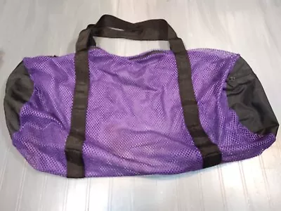 Clay Creek Purple Mesh Duffle Bag Large 10x 26 Purple • $10