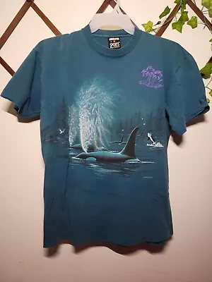 Vintage Single Stitch Rain Forest Designs Habitat XCIII Nature Shirt Orca 90s • $23.49