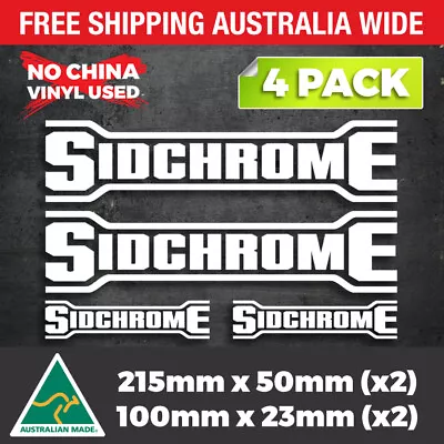 4 X Sidchrome Sticker Decal Windshield Toolbox Laptop Tradie Ute Van Tools Car • $6.45