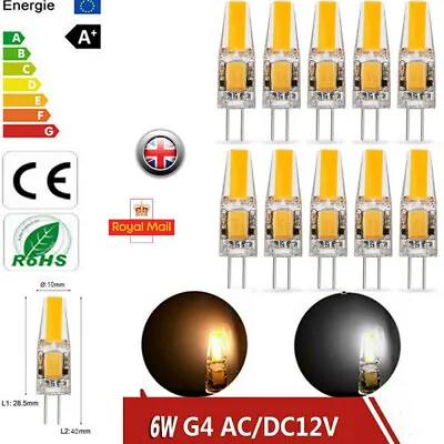 6W Dimmable G4 COB Bulb LED Socket Light AC/DC 12V For Replace Halogen Lamp UK • £3.22