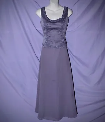Long Formal Princess Dress - Lace Up Bodice - Maxi Gown In Dark Lavender W/ Wrap • £46.31