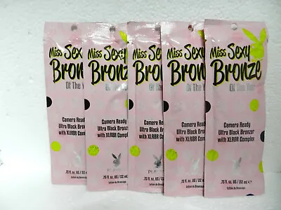 $12.95 • Buy 5 Sample Packs Packets Miss Sexy Bronze Black Bronzer Tanning Bed Lotion Playboy
