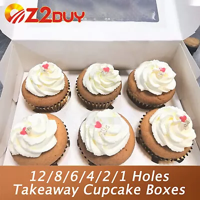 12/8/6/4/2/1 Holes Takeaway Cupcake Boxes Boards Cases Party Wedding Muffin Cups • $12.50