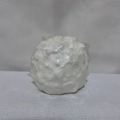 Vintage Unlit Carolina Designs Snowball Candle Round White NOS Sealed • $14.95