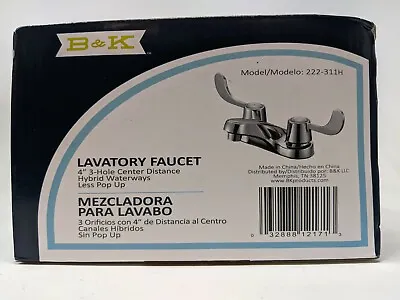 B&K Mueller Blade Handle 4  Lavatory Bathroom Faucet 222-311H • $65.97