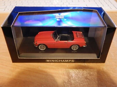 £28.50 • Buy MINICHAMPS 1/43 MGB SOFT TOP ROADSTER (hood Up) In RED #430 131042