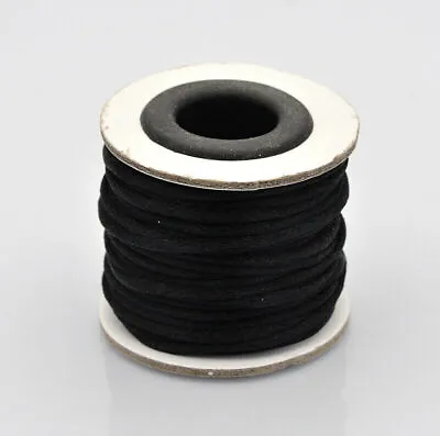 £1.99 • Buy Macrame Rattail Chinese Knot Making Nylon Braided String - Black 2mm X 1 5 10 M.