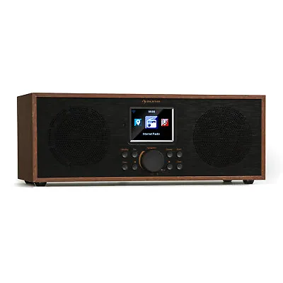 Internet Radio Bluetooth WiFi DAB+ Alarm USB MP3 Digital FM Tuner Remote Brown • £94.99