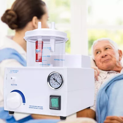 $137.75 • Buy Portable Suction Unit Medical Vacuum Phlegm Emergency Aspirator Machine 1000mL