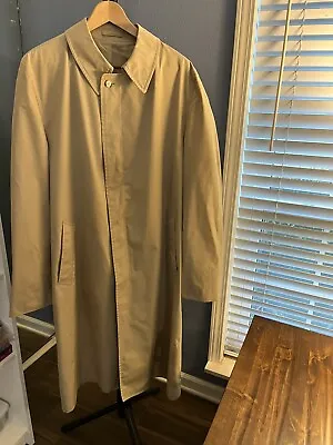 VTG London Fog Men's Size 44 XLong Sierra Tan Trench Coat • $40