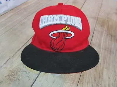 NICE Miami Heat NBA Champions New Century Red Black Hat Cap Snapback • $9.99