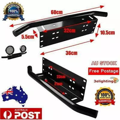 23'' Bull Bar Front Bumper License Number Plate Mount Bracket LED Light Holder • $16.99