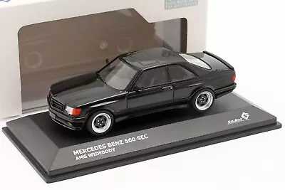 MERCEDES-BENZ 560 SEC AMG Widebody 1990 Black - 1/43 - SOLIDO • $27.95