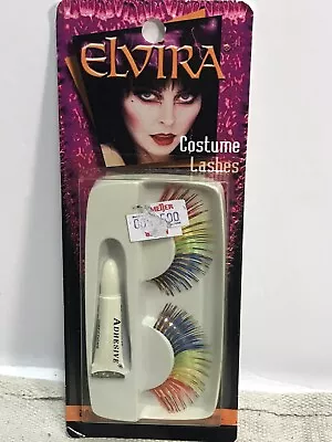 Vtg Elvira Mistress Of The Dark Costume Eyelashes Nos 2000 Multicolor V2822 • $9.95