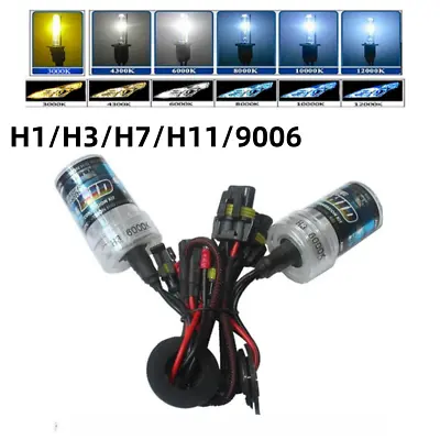 Xenon Headlight HID Conversion Kit Light Bulbs H1 H3 H4 H7 H11 9005 9006 880/881 • $14.99