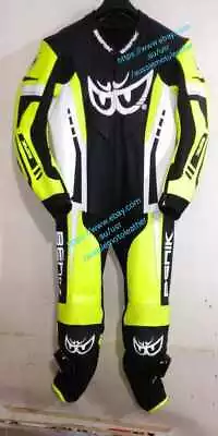 Yellow Suit Cowhide Leather Motorbike Suit Motorcycle Leder Racing Ce Padding • $320.41