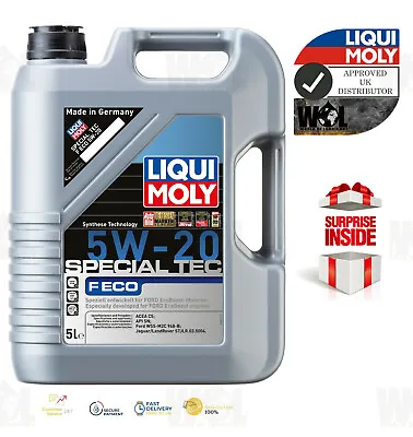 £17.99 • Buy Liqui Moly 5W20 5W30 0W30 0W20 Engine Oil Synthetic Technology Special Tec UK
