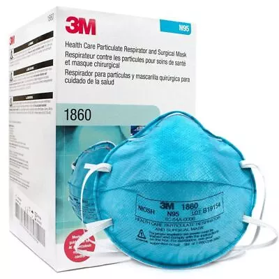 3M Facemask Respirators 3M 1860 N95 Sealed Case Of 120ct • $35.99