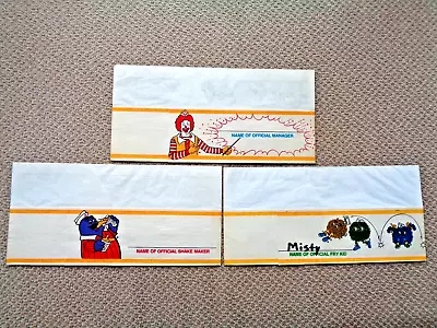 McDonald's 1988 Character Paper Hats • $8.95