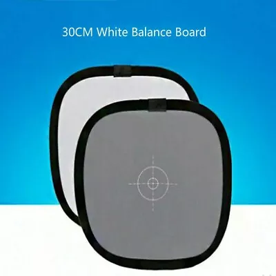 18% Photography Grey Card 30CM Three-in-one White Balance Board Black Focus New • £12.52