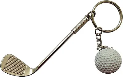 £3.45 • Buy Funky Cute Metal Novelty Golf Ball Sports Keyring Keychain
