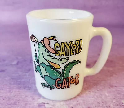 AVON GAYLORD GATOR Childs Mug Alligator Milk Glass 6 Oz 3.5 Inch 1960s Vintage • $9.99