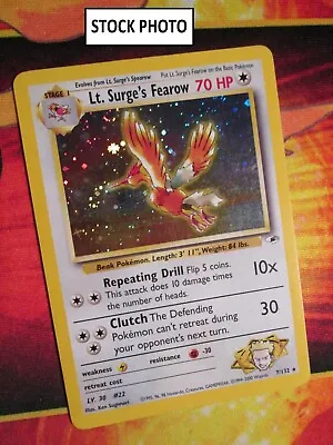 $19.99 • Buy PL (Unlimited) Pokemon LT. SURGE'S FEAROW Card GYM HEROES Set 7/132 Holo PLAYED