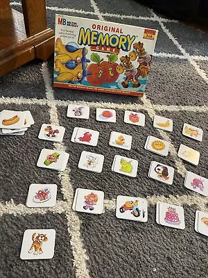 Original Milton Bradley Memory Game Vintage 1996 21 Matching Pairs Board Games • $9.99