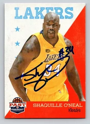 SHAQUILLE O'NEAL 2012 PANINI PAST &PRESENT Autographed NBA Card TTM/IP Signature • $9.99