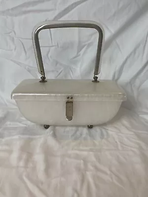 Toro Dist NYC Vintage Pearl Lucite Box Purse 1950s • $150