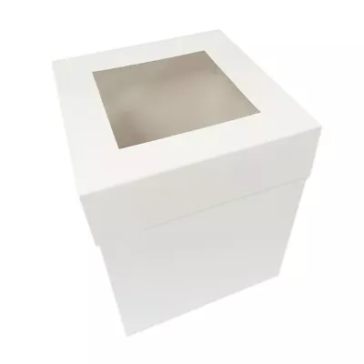 Deep Cake Box With Window - Tall Gift Box Display Packaging • £6.45