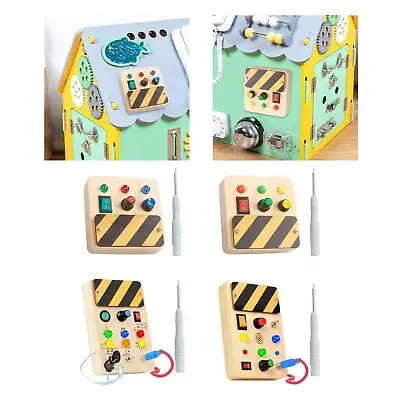 LED Busy Board Lights Switch Toy Finger Training Travel Toy For Preschool • £14.12