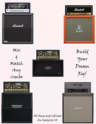 Build Your Dream Guitar Amp Rig-Die Cut Glossy Fridge Magnet Set • $5.99