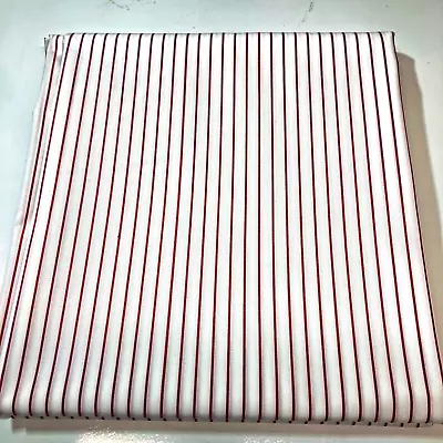 Cotton Fabric Material Red/Burgundy White Striped 2m X 1.143m Sewing Craft DIY • $14.14