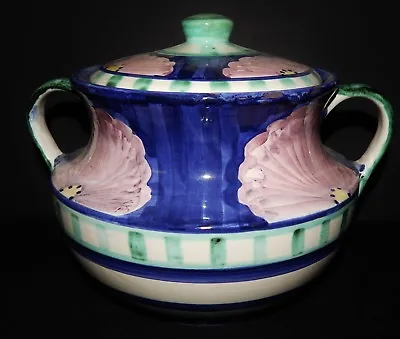 Bird Flower Necesito Mexico Pottery Soup Tureen Covered Punch Bowl Hand Painted  • $129.99