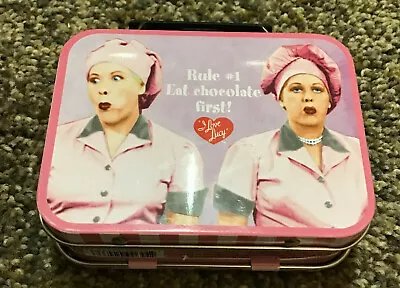 Lucille Ball I Love Lucy And Ethel Chocotate Factory Small Tin Box • $24.99