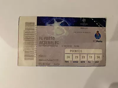 Ticket FC Porto Vs Arsenal 2009/10 UEFA Champions League • £8.40