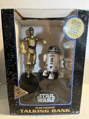 Star Wars Thinkway C-3P0 And R2-D2 Electronic Talking Bank 1995 New In Box • $50