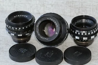 Set 3 Lens Kiev-16U Camera Mir-11 Vega-7-1 Tair-41 4 Black Magic Pocket BMPCC  • $244.40