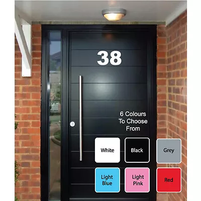 £0.99 • Buy 2x Big 17.5mm House Door Wheelie Bin Numbers Letters Vinyl Decals 7 Inch Sticker