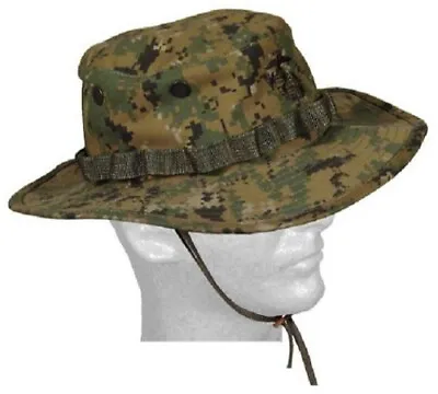 Military Issued USMC Green Digital Marpat Boonie Hat-NEW • $28.49