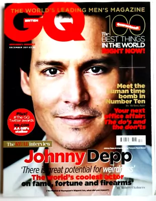 GQ 2011 December MAGAZINE Johnny Depp Amber Heard Lana Del Rey • £15.99