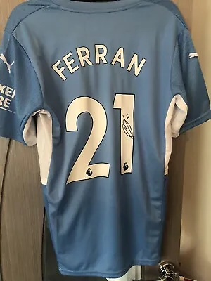 £120 • Buy Ferran Torres Signed Man City Shirt With COA Premier League
